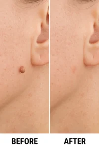 Skin tags removal Sevenoaks before and after
