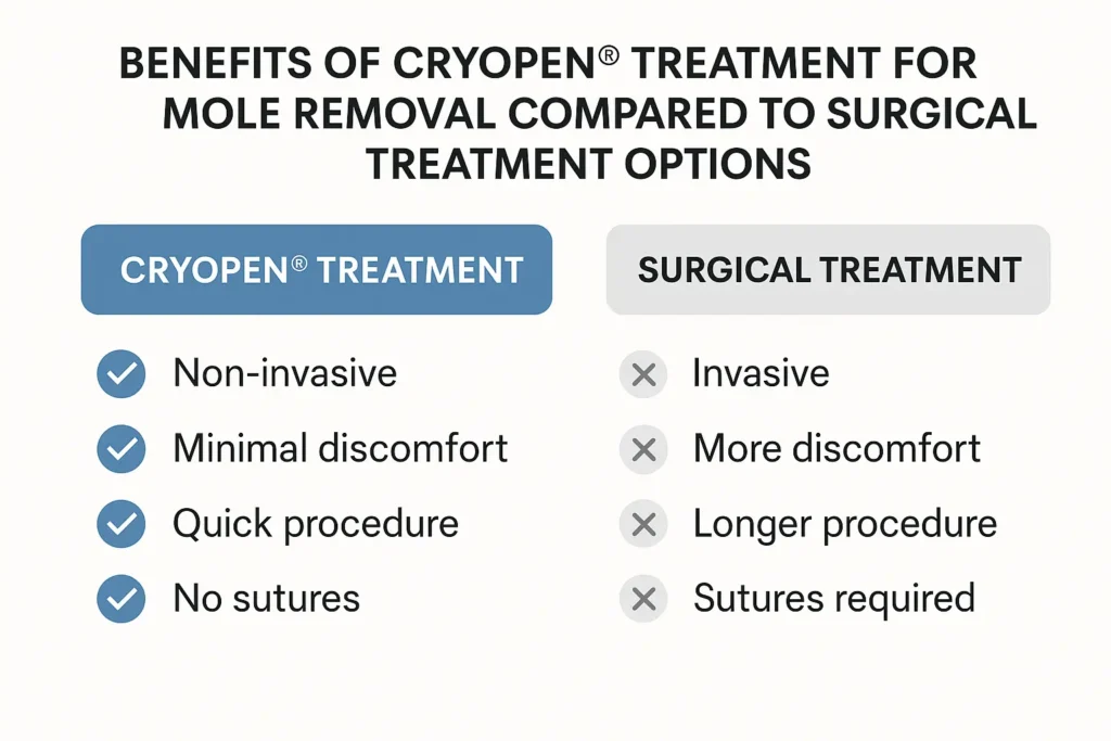 Benefits of facial mole removal Sevenoaks - call our team today to book a consultation